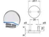 Blindrosette 682U Alu F1