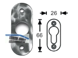 Drckerrosetten oval Thermotrophiert