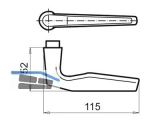 Drckerlochteil, ohne Vierkantstift 8,5 mm