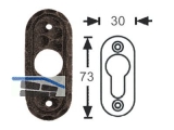 Drckerrosette 95 oval lackiert