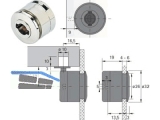 Glastrschloss Typ 320 Strke 4 - 6 mm Alu Optik 46297