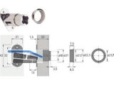 Druckzylinderschloss Z23  18 mm vernickelt 72501