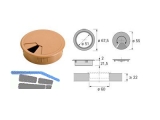 Kabeldurchlass Kunststoff rund Buche  60 mm 9131028