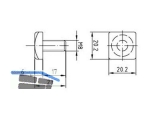 Bodengleiter fr Tischgestelle TG-920 PVC-transparent-mit Gewinde M8