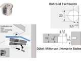 Verbindungsbeschlag-Excenter VB 35 fr 19 mm Fachbden vernickelt 65513