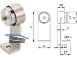 Endsttze fr 30 mm Rohr Edelstahl