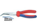 Flachrundzange Knipex 2625/200 chrom/isol.gebogen