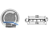 Schachtabdeckung Kl.B 125 KN m.Rahmen ohne Belftung