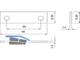 Unterlagsplatte 902/2 fr Schliessblech Kunststoff weiss 1,5mm