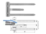 Einbohrband SFS 40H-18-009 vermessingt dreiteilig Gr. 18