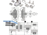 Drehstangenschloss-Set Dorn 25 mm zum Anschrauben vernickelt 9136129