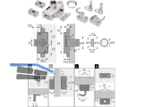 Drehstangenschloss-Set Dorn 15 mm zum Anschrauben vernickelt 9136128