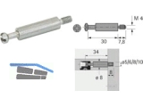 Einschraubdbel DU 425 Gewinde M4x7,8 mm Spannma 30 mm blank 79521