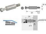 Einschraubdbel DU 425 Gewinde M4x7,8 mm Spannma 20 mm blank 79523