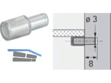 Glasbodentrger  3 mm verzinkt mit Kunststoffkappe transparent 79710