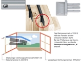 Dichtung-Eckteil AF2201E10-GR grau fr Standardfalz ($1000)