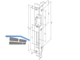 Winkelschliessblech IW/3 S-1039 27835-04 Edelstahl (25 x 33) DIN links