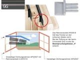 Dichtung-Eckteil AF2201E10-GG graphitgr. fr Standardfalz ($1000)