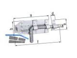 Bolzenriegel 164 feuerverzinkt