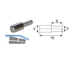 Bodentrger Duplo  3/5 mm Lnge = 16,0 mm vernickelt 4301.030