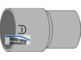 bergang Strabusil DN 100/100 mit KG-Spitzende 556.61.100