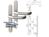 Drckergarnitur Rondo PZ Abstand 92 mm Edelstahl B 7553 0241