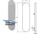 Blindkurzschild DIN Alu F1 inkl. Schrauben M4x80 mm 72mm