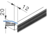 Fhrungsschiene Hawa zum Einnuten 20x12x1300mm 14540