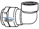 Winkelanschlussverschr. 90 Grad Isiflo m. Innengewinde Typ 122 20mm x1/2\