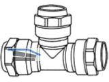 T-Verbindungsstck Isiflo Typ 125 20 x 20 x 20mm
