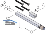 Befestigungsset EST fr Kn/Dr 8,5 mm TS 66-75 mm