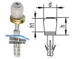 Fhrungsrolle Helm fr U-Schiene mit Kunststoffrolle 258 D 025860