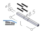 Befestigungsset EST fr Dr/Dr 8,5 mm TS 55-65 mm