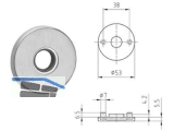 Drckerrosette 5624 FH flach 5,5 mm 21,2 mm Edelstahl 401693