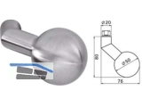 Kugelknopf PR 8548 V Niro gekrpft drehbar ohne Rosette 8,0 mm