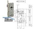 Einstemmschloss ZECTO.KB Dorn 50 mm Rundstulp 250 x 18 x 3mm Kunststofffalle