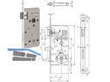 Einstemmschloss ZECTO.WC Dorn 50 mm Rundstulp 250 x 18 x 3mm Kunststofffalle