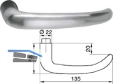 Drckerlochteil 5038 Lugano 8,0 mm Edelstahl 402184