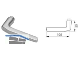 Drckerlochteil gerade 418L Leichtmetall silberfarbig 15347