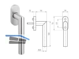 Fenstergriff 50001/51001 Gehrung Dorn 7,0 x 32 mm Edelstahl 402725