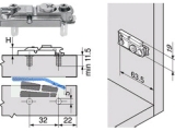 Clip Montageplatte 0 mm Expando gerade 177H5400E