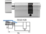 Knaufzylinder Nickelmatt Knaufseite 35 mm ZEGS KZB 20/35