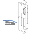 Flachschlieblech Nr. 691 Edelstahl links/rechts verwendbar eckig