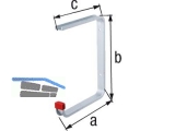 Deckenhaken abgewinkelt 165x220x175 mm 15 kg U-Profil Aluminium