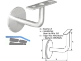 Handlauftrger Trger und Rosette nicht verschweisst Platte flach Edelstahl