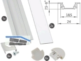 LED-Alu-Profil IN Set 1, L=2000x18,5 mm SL-PROF-IN-001, einfrsbar