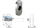 Drckerrosette PLUS 6621 oval Alu F1 OT/UT 90050060404