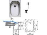 Einbausple Modell E 30 cm, Edelstahl poliert, 10132001