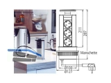 Einbausteckdosenelement EVOline Port C. 3-fach, Alufarbig 668606