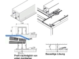 Verstrkungsprofil Hawa L = 2600 mm gebohrt farblos eloxiert 24280